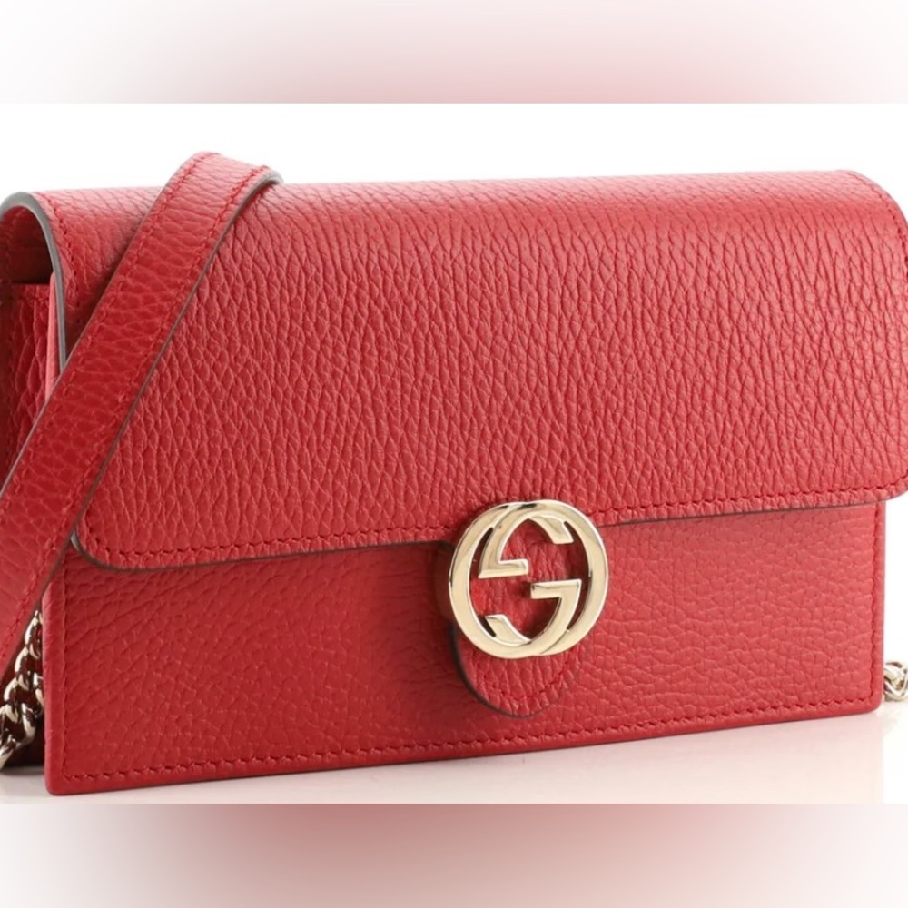 GUCCI RED CLASP PURSE SALE - Picture 1 of 2